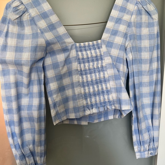 Plaid button up top - Picture 4 of 5